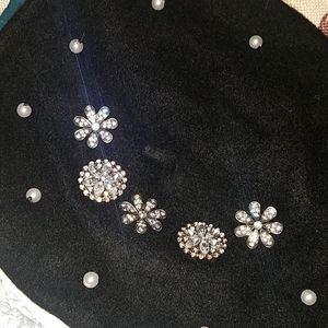 Lovely beret hat with vintage buttons and Pearls a